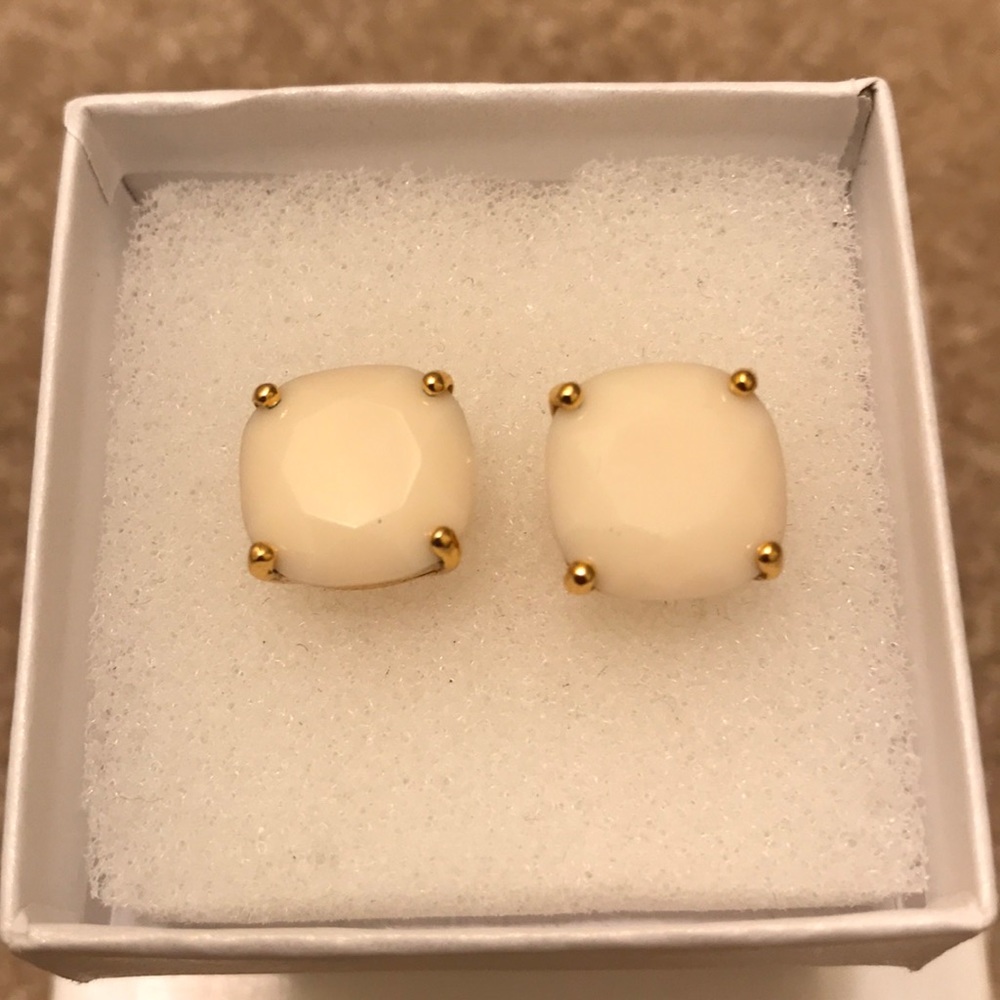 Kate Spade White Stud Earrings